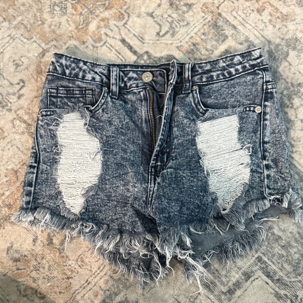 Just USA Blue Distressed Jean Shorts